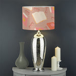 Reading Books And Glasses Pattern Print Drum Lamp Shade