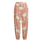 Reading Books And Glasses Pattern Print Fleece Lined Knit Pants