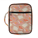 Reading Books And Glasses Pattern Print Front Pocket Bible Bag