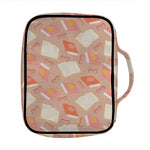 Reading Books And Glasses Pattern Print Front Pocket Bible Bag