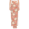 Reading Books And Glasses Pattern Print High Slit Maxi Skirt