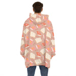 Reading Books And Glasses Pattern Print Hoodie Blanket