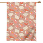 Reading Books And Glasses Pattern Print House Flag