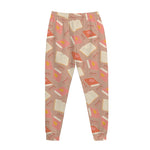 Reading Books And Glasses Pattern Print Jogger Pants