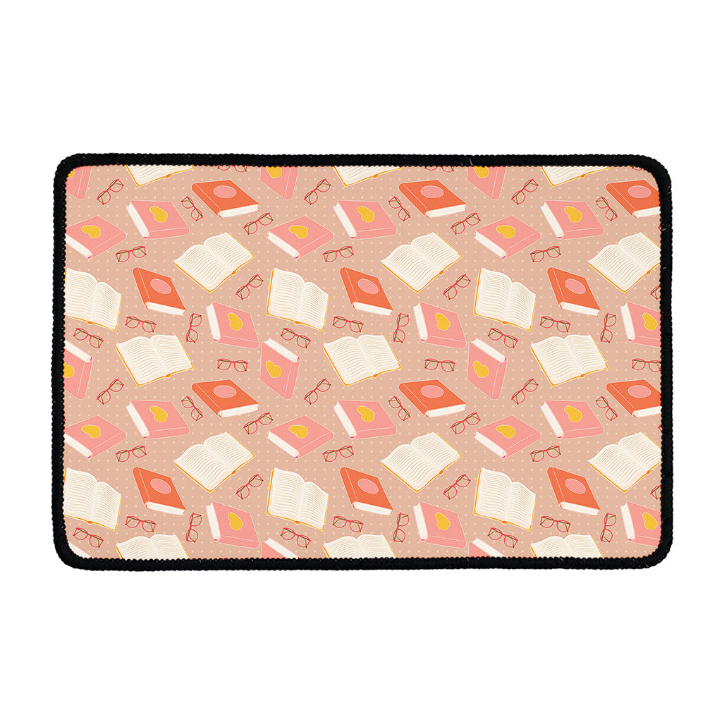 Reading Books And Glasses Pattern Print Kitchen Mat