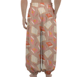 Reading Books And Glasses Pattern Print Lantern Pants