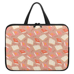 Reading Books And Glasses Pattern Print Laptop Sleeve With Handle
