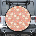 Reading Books And Glasses Pattern Print Leather Spare Tire Cover