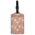 Reading Books And Glasses Pattern Print Luggage Tag