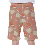 Reading Books And Glasses Pattern Print Men's Beach Shorts