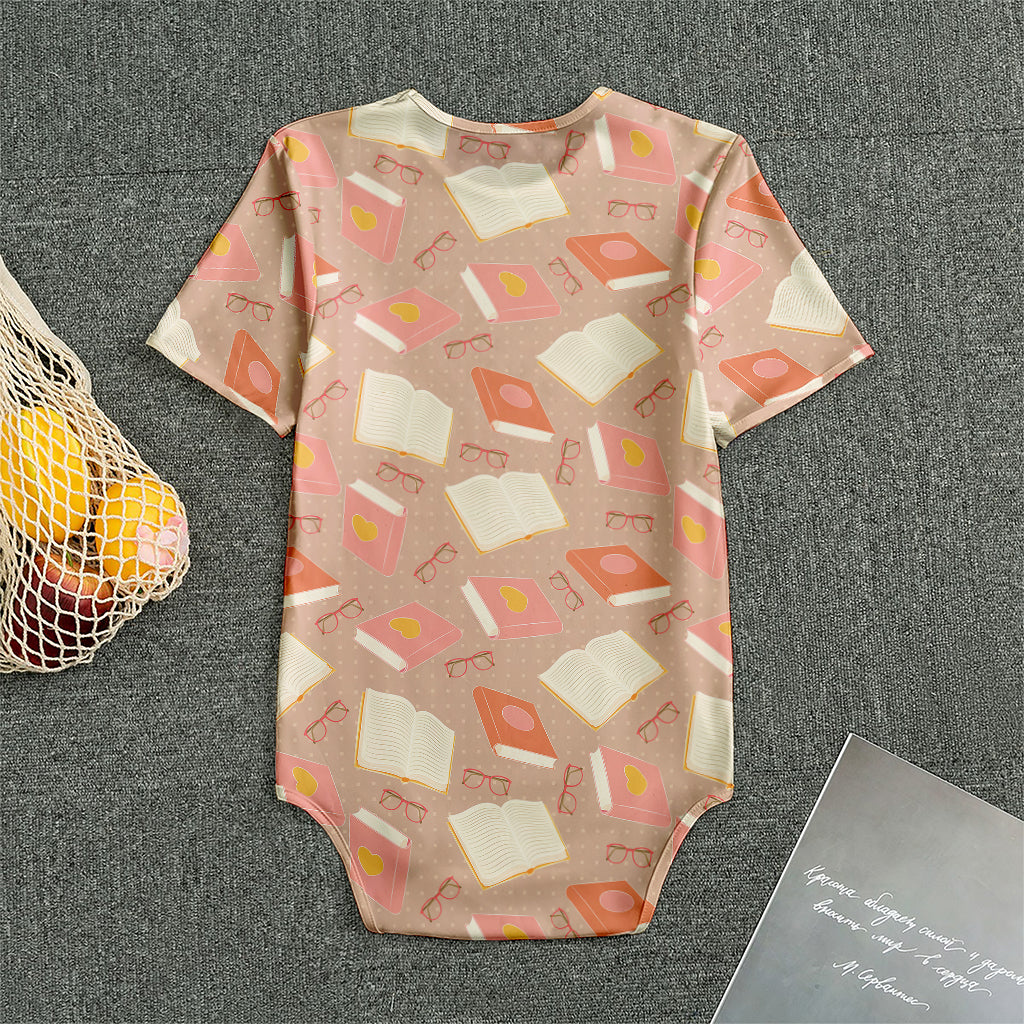 Reading Books And Glasses Pattern Print Men's Bodysuit
