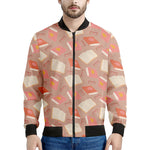Reading Books And Glasses Pattern Print Men's Bomber Jacket