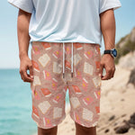Reading Books And Glasses Pattern Print Men's Cargo Shorts