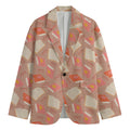 Reading Books And Glasses Pattern Print Men's Cotton Blazer