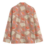 Reading Books And Glasses Pattern Print Men's Cotton Blazer