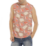 Reading Books And Glasses Pattern Print Men's Fitness Tank Top