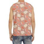 Reading Books And Glasses Pattern Print Men's Fitness Tank Top