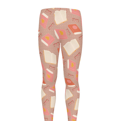Reading Books And Glasses Pattern Print Men's leggings