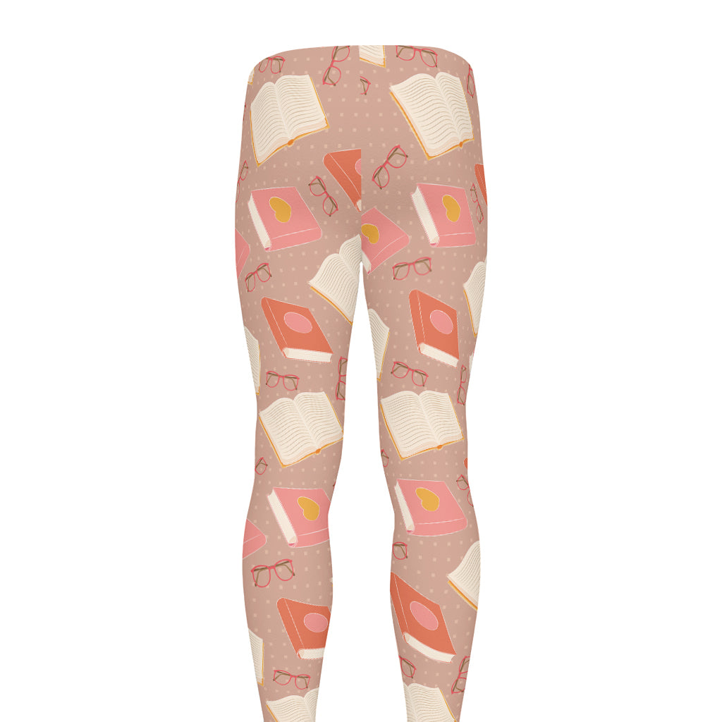 Reading Books And Glasses Pattern Print Men's leggings