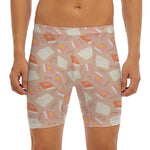 Reading Books And Glasses Pattern Print Men's Long Boxer Briefs