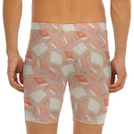 Reading Books And Glasses Pattern Print Men's Long Boxer Briefs