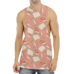 Reading Books And Glasses Pattern Print Men's Muscle Tank Top