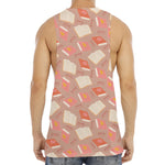 Reading Books And Glasses Pattern Print Men's Muscle Tank Top