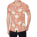 Reading Books And Glasses Pattern Print Men's Shirt