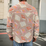 Reading Books And Glasses Pattern Print Men's Shirt Jacket