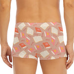 Reading Books And Glasses Pattern Print Men's Short Boxer Briefs