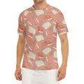 Reading Books And Glasses Pattern Print Men's Short Sleeve Rash Guard