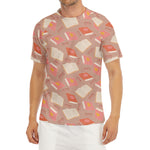 Reading Books And Glasses Pattern Print Men's Short Sleeve Rash Guard