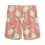 Reading Books And Glasses Pattern Print Men's Sports Shorts
