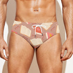 Reading Books And Glasses Pattern Print Men's Swim Briefs