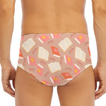 Reading Books And Glasses Pattern Print Men's Triangle Swim Briefs