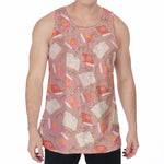 Reading Books And Glasses Pattern Print Men's Velvet Tank Top