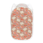 Reading Books And Glasses Pattern Print Mesh Laundry Hamper