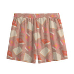 Reading Books And Glasses Pattern Print Mesh Shorts