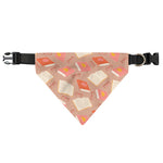 Reading Books And Glasses Pattern Print Over The Collar Dog Bandana