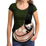 Reading Books And Glasses Pattern Print Pet Sling Carrier