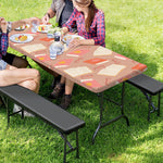 Reading Books And Glasses Pattern Print Picnic Table Cover