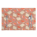 Reading Books And Glasses Pattern Print Placemat