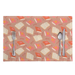 Reading Books And Glasses Pattern Print Placemat
