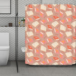 Reading Books And Glasses Pattern Print Polyester Shower Curtain
