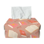 Reading Books And Glasses Pattern Print Rectangle Tissue Box Cover