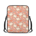 Reading Books And Glasses Pattern Print Rectangular Crossbody Bag