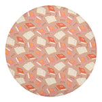 Reading Books And Glasses Pattern Print Round Blanket