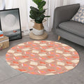 Reading Books And Glasses Pattern Print Round Rug