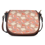 Reading Books And Glasses Pattern Print Saddle Bag