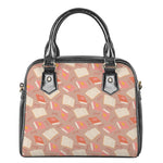 Reading Books And Glasses Pattern Print Shoulder Handbag